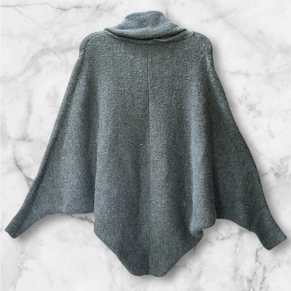 Entro Cowl Neck Oversized Sweater Kangaroo Pocket Batwing Sleeves Size S - Picture 4 of 13